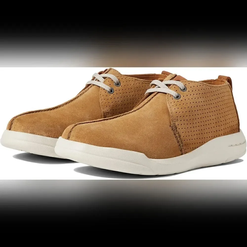 Clarks Driftway Seam Dark Sand Suede Chukka Boot Sz 10.5M